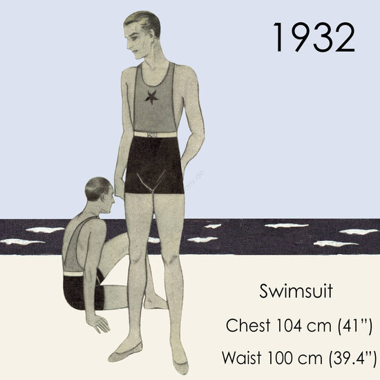 1932 Men's Swimsuit. Chest 104 cm (41")